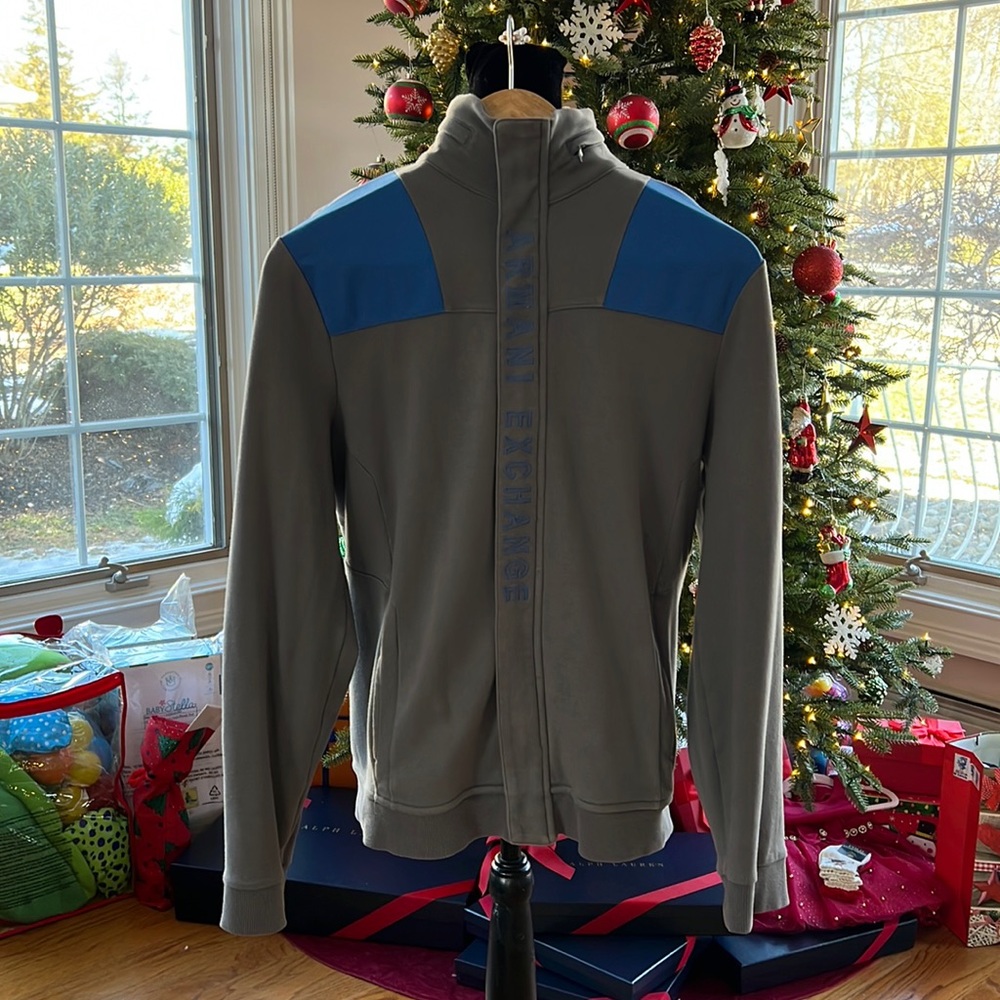 Armani Exchange Zip Up Hoodie Sweatshirt size L